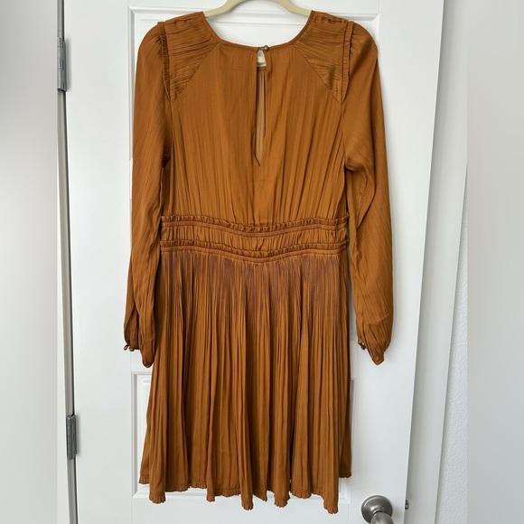 Anthropologie Maeve Saniya Mini Golden Long Sleeve Dress Size S - Picture 6 of 6